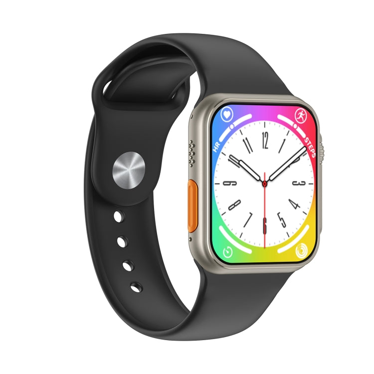 N8 Ultra 2.02 inch Square Screen Smart Watch Supports Heart Rate Monitoring/Blood Oxygen Monitoring(Black) by buy2fix