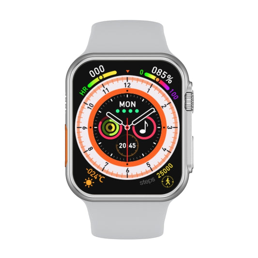 N8 Ultra 2.02 inch Square Screen Smart Watch Supports Heart Rate Monitoring/Blood Oxygen Monitoring(Silver) by buy2fix