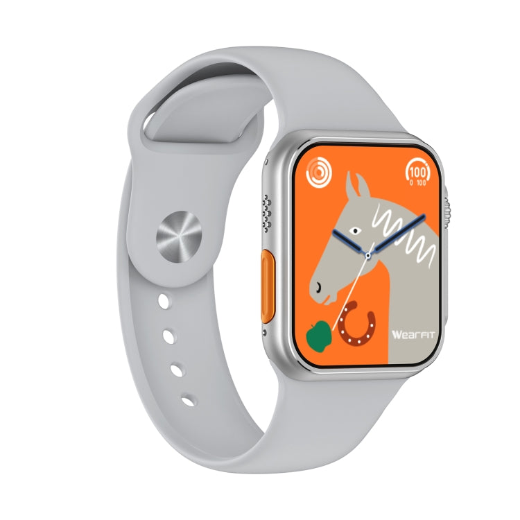 N8 Ultra 2.02 inch Square Screen Smart Watch Supports Heart Rate Monitoring/Blood Oxygen Monitoring(Silver) by buy2fix