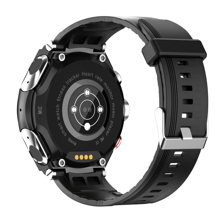 T92 1.28 inch IPS Touch Screen 2 in 1 Bluetooth Headset Smart Watch, Support Heart Rate Monitoring/Bluetooth Music(Silver) - Smart Watches by buy2fix | Online Shopping UK | buy2fix