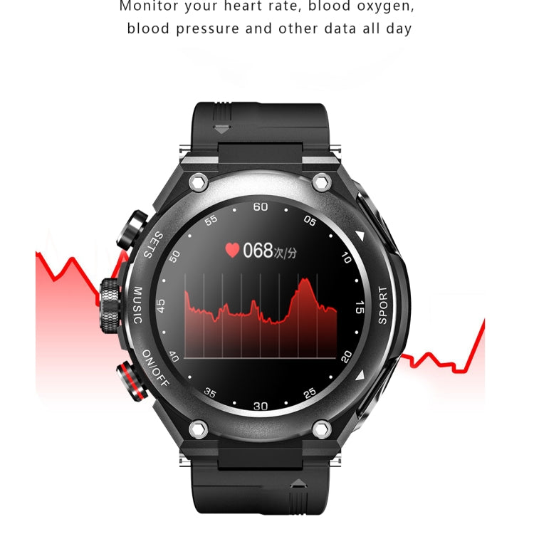 T92 1.28 inch IPS Touch Screen 2 in 1 Bluetooth Headset Smart Watch, Support Heart Rate Monitoring/Bluetooth Music(Silver) - Smart Watches by buy2fix | Online Shopping UK | buy2fix