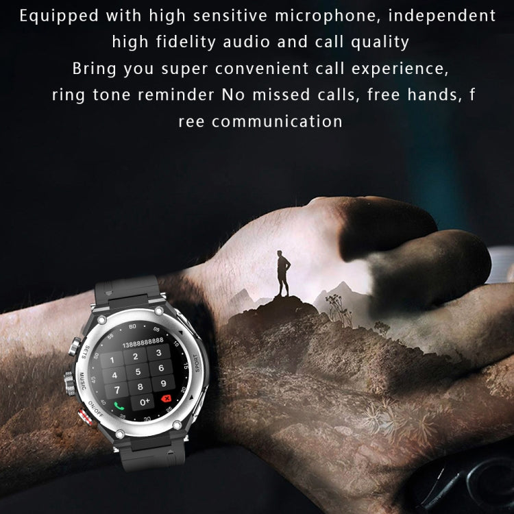 T92 1.28 inch IPS Touch Screen 2 in 1 Bluetooth Headset Smart Watch, Support Heart Rate Monitoring/Bluetooth Music(Silver) - Smart Watches by buy2fix | Online Shopping UK | buy2fix