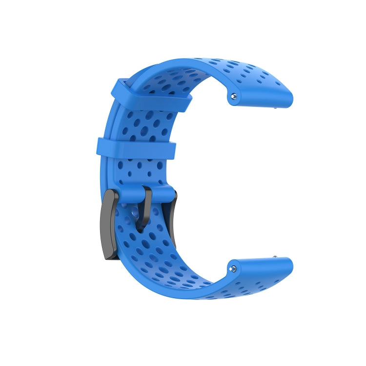 For Suunto 9 Breathable Silicone Watch Band, Exclude the Subject(Blue) - by buy2fix | Online Shopping UK | buy2fix