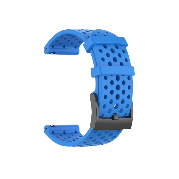 For Suunto 9 Breathable Silicone Watch Band, Exclude the Subject(Blue) - by buy2fix | Online Shopping UK | buy2fix