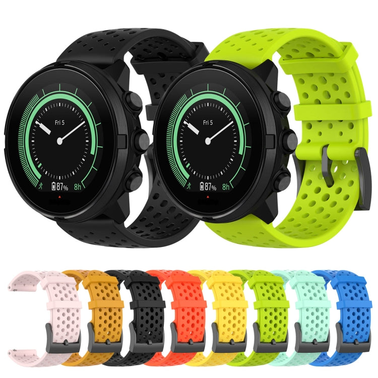 For Suunto 9 Breathable Silicone Watch Band, Exclude the Subject(Blue) - by buy2fix | Online Shopping UK | buy2fix