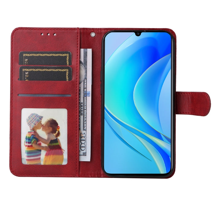 For Huawei nova Y70 / Y70 Plus/Enjoy 50 Classic Calf Texture Flip Leather Phone Case(Red) - Huawei Cases by buy2fix | Online Shopping UK | buy2fix