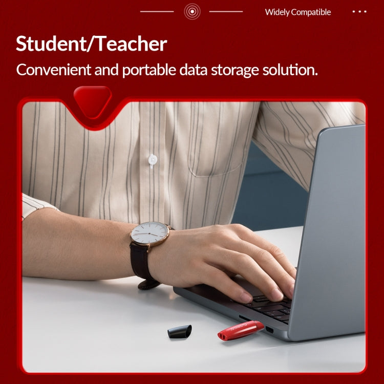 ORCIO USB3.0 U Disk Drive, Read: 100MB/s, Write: 15MB/s, Memory:64GB, Port:USB-A(Red) by ORICO