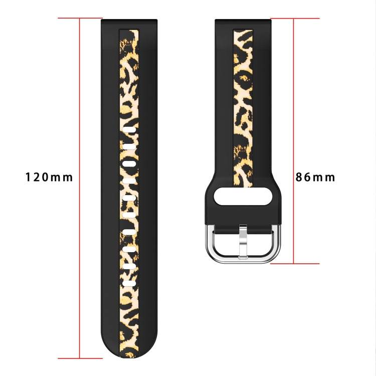 For Samsung Galaxy Watch 5 Pro 45mm Vertical Grain Printing Silicone Watch Band(Black Leopard Print) - Watch Bands by buy2fix | Online Shopping UK | buy2fix