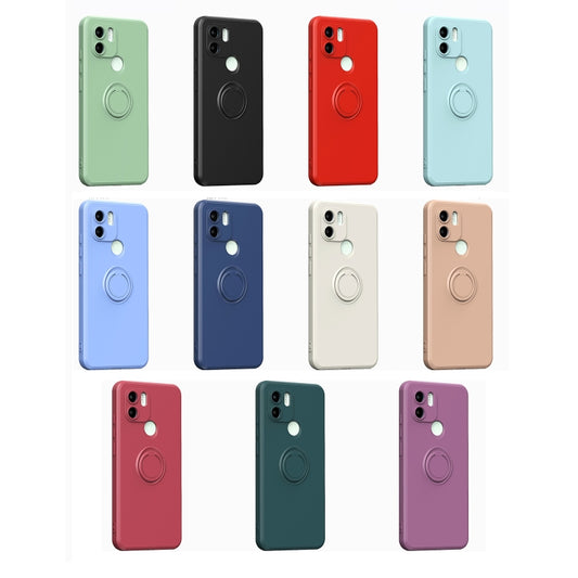 For Xiaomi Redmi A1 Ring Kickstand TPU Silicone Phone Case(Mint Green) by buy2fix