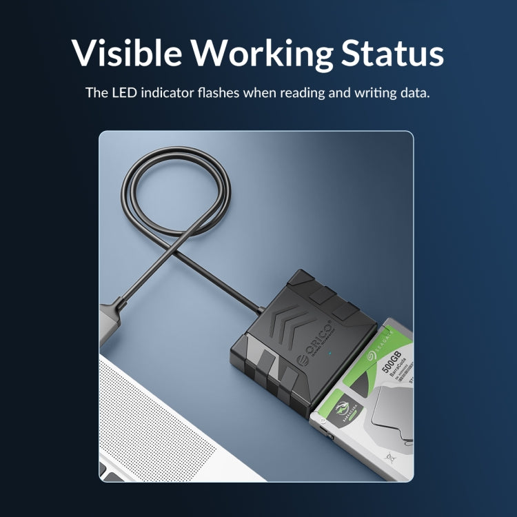 ORICO UTS1 Type-C / USB-C USB 3.0 2.5-inch SATA HDD Adapter with 12V 2A Power Adapter, Cable Length:1m(EU Plug) by ORICO
