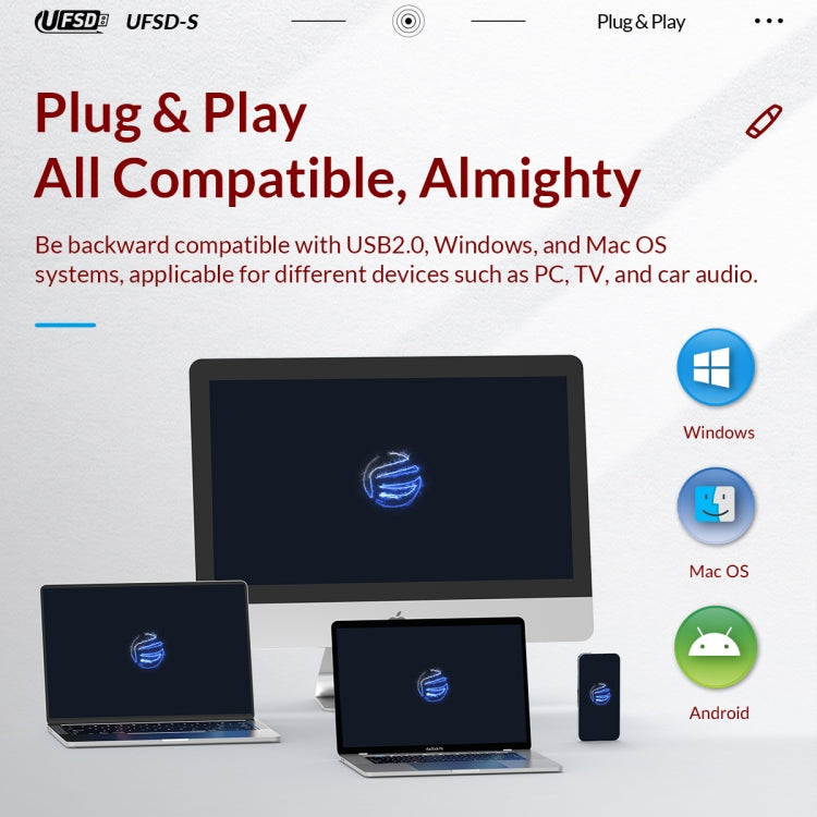 ORICO UFS Flash Drive, Read: 450MB/s, Write: 350MB/s, Memory:64GB, Port:USB-A(Black) by ORICO