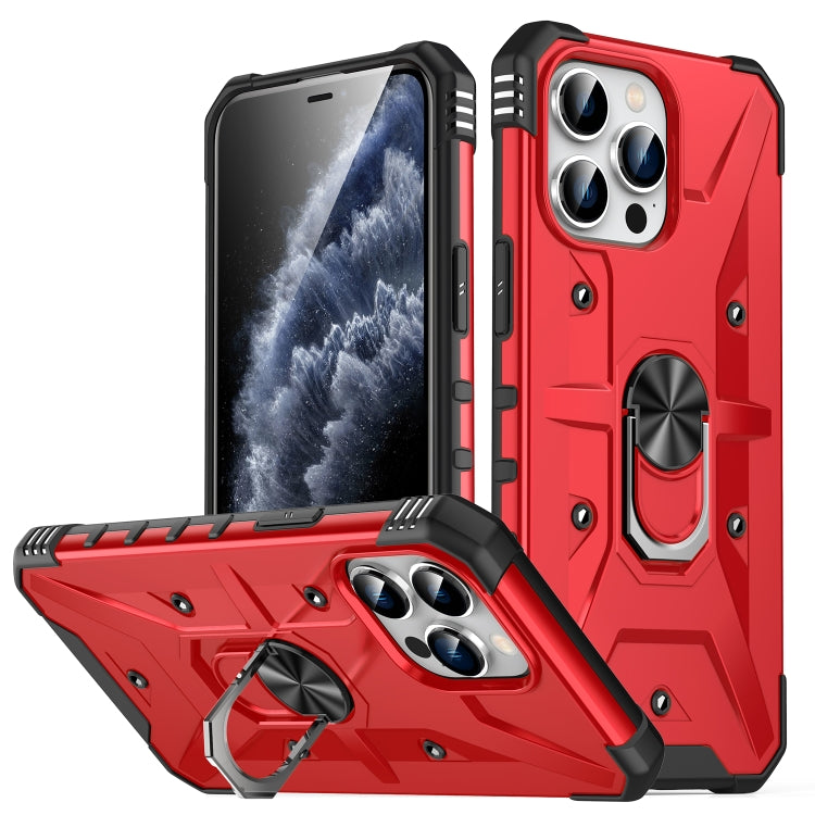 For iPhone 12 Pro Max Ring Holder Phone Case(Red) - iPhone 12 Pro Max Cases by buy2fix | Online Shopping UK | buy2fix