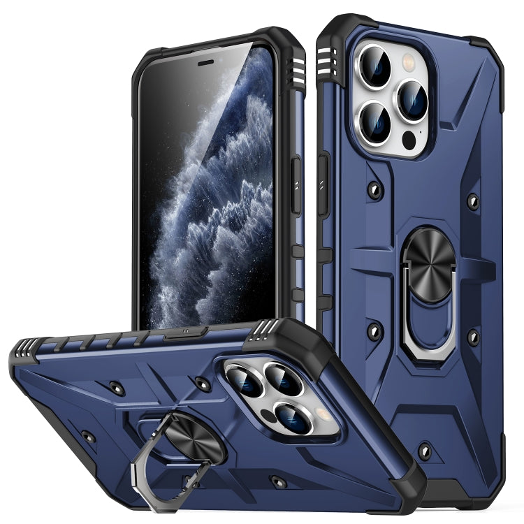 For iPhone 12 Pro Max Ring Holder Phone Case(Blue) - iPhone 12 Pro Max Cases by buy2fix | Online Shopping UK | buy2fix