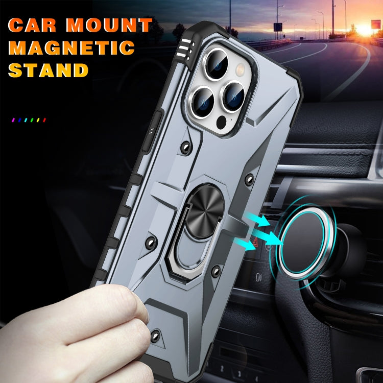 For iPhone 11 Pro Max Ring Holder Phone Case(Grey) - iPhone 11 Pro Max Cases by buy2fix | Online Shopping UK | buy2fix