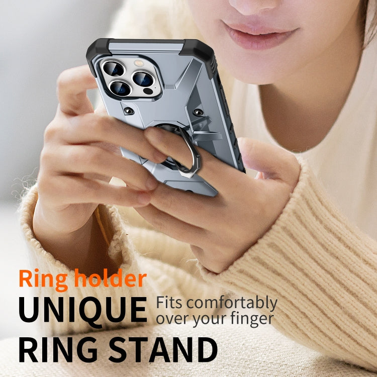For iPhone 11 Pro Max Ring Holder Phone Case(Grey) - iPhone 11 Pro Max Cases by buy2fix | Online Shopping UK | buy2fix