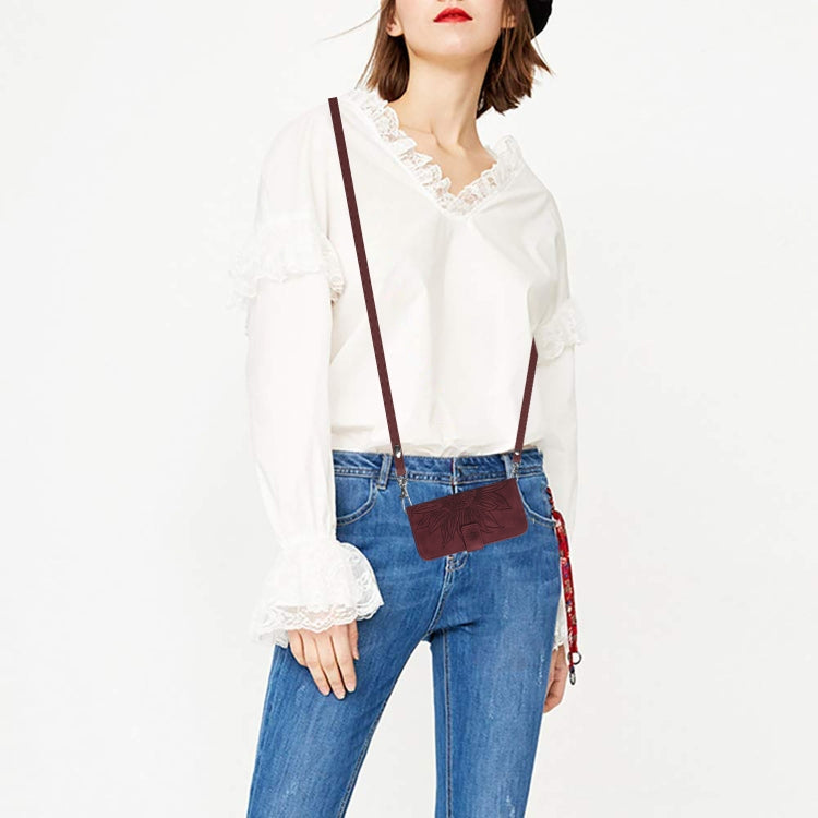 For Motorola Moto G72 5G Skin Feel Sun Flower Pattern Flip Leather Phone Case with Lanyard(Wine Red) by buy2fix