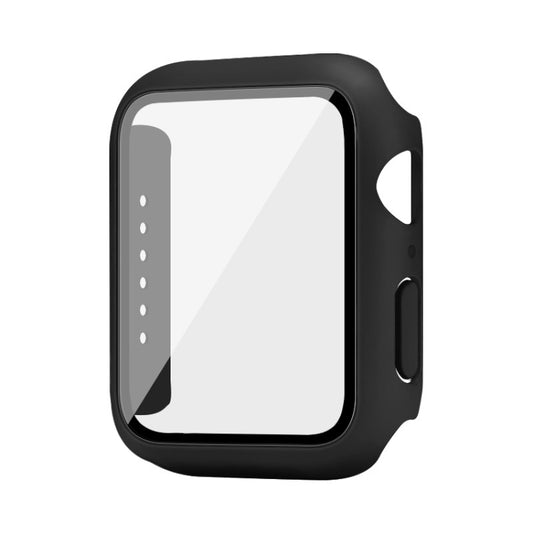 For Apple Watch Series 4/5/6/SE 1/2/3 44mm imak PC Frame Case with Tempered Glass Film(Black) by imak
