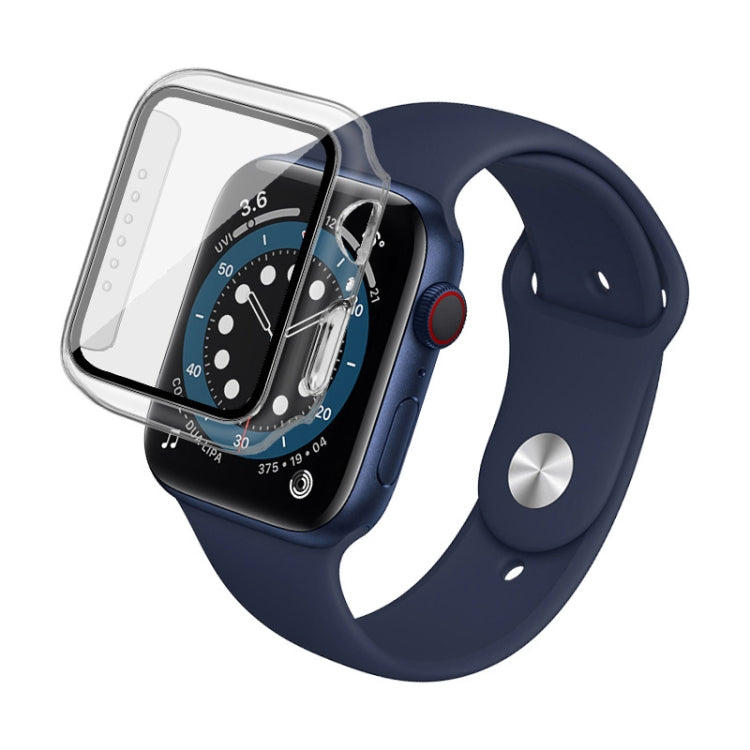 For Apple Watch Series 9 / 8 / 7 45mm imak PC Frame Case with Tempered Glass Film(Transparent) - Watch Cases by imak | Online Shopping UK | buy2fix