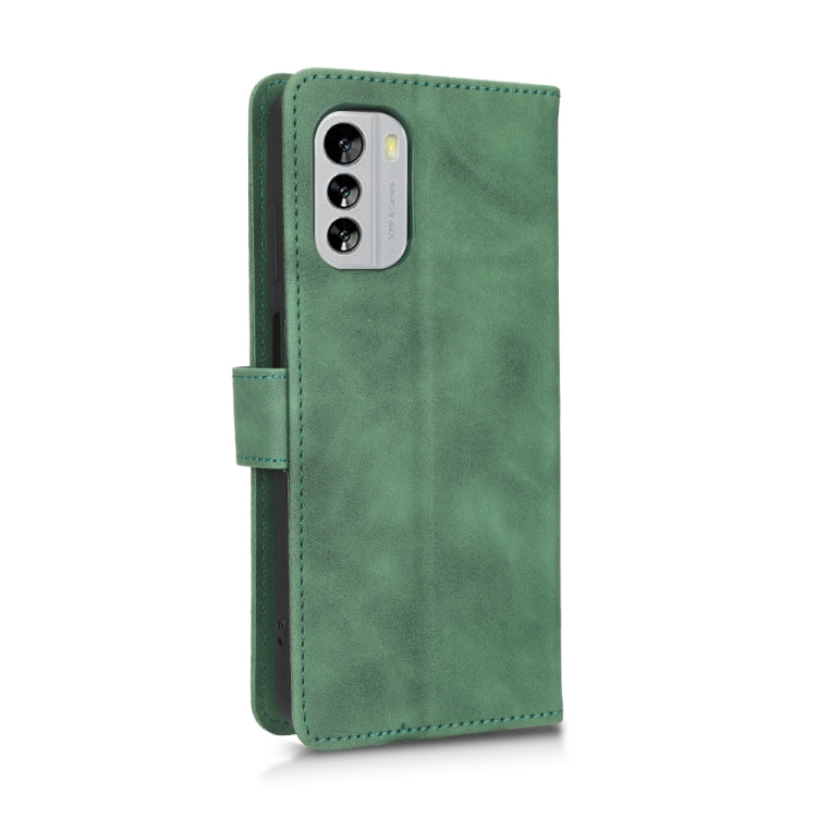 For Nokia G60 Skin Feel Magnetic Flip Leather Phone Case(Green) - Nokia Cases by buy2fix | Online Shopping UK | buy2fix