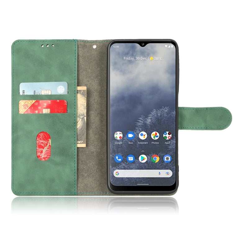For Nokia G60 Skin Feel Magnetic Flip Leather Phone Case(Green) - Nokia Cases by buy2fix | Online Shopping UK | buy2fix