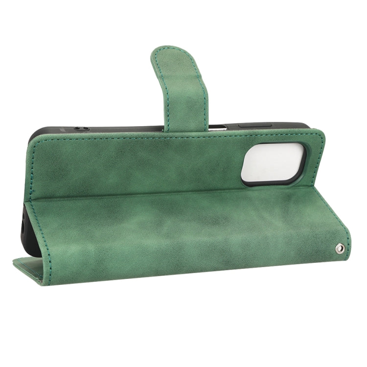 For Nokia G60 Skin Feel Magnetic Flip Leather Phone Case(Green) - Nokia Cases by buy2fix | Online Shopping UK | buy2fix