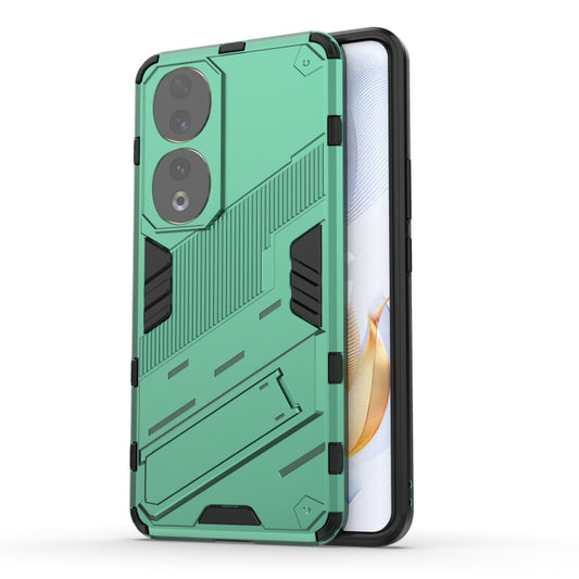 For Honor 90 Punk Armor PC + TPU Phone Case with Holder(Green) - Honor Cases by buy2fix | Online Shopping UK | buy2fix