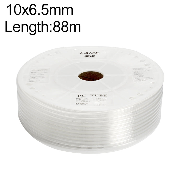 LAIZE Pneumatic Compressor Air Flexible PU Tube, Specification:10x6.5mm, 88m(Transparent) - PU Air Pipe by LAIZE | Online Shopping UK | buy2fix