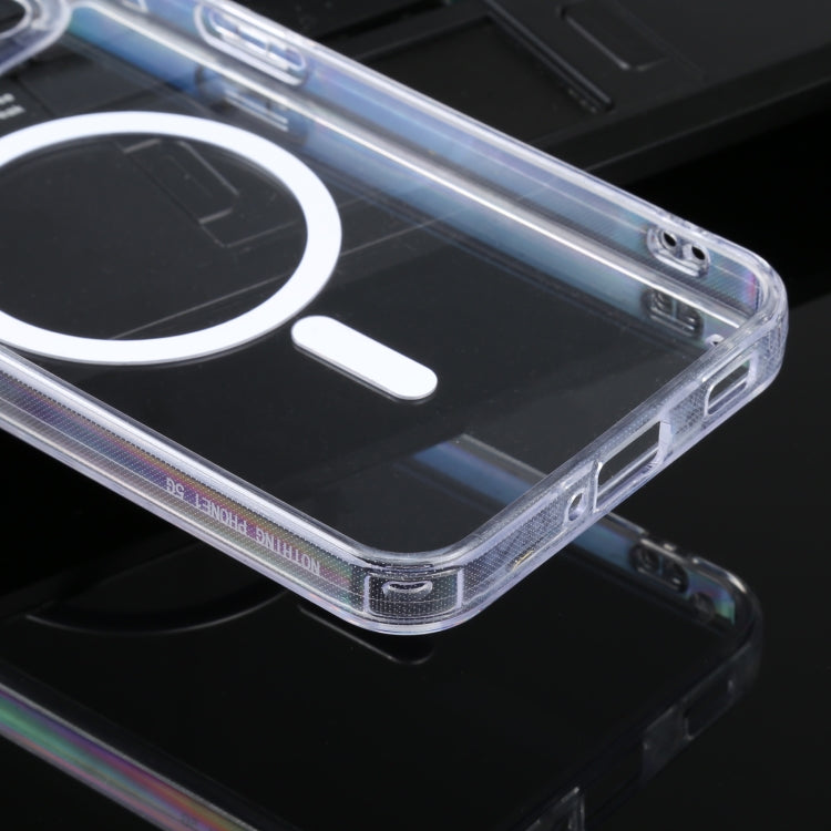 For Nothing Phone 1 Magsafe Clear Acrylic Four Corner Airbags TPU Phone Case(Transparent) by buy2fix