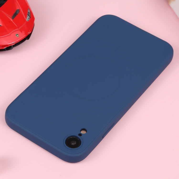 For iPhone XR Liquid Silicone Full Coverage Shockproof Magsafe Phone Case(Dark Blue) - More iPhone Cases by buy2fix | Online Shopping UK | buy2fix