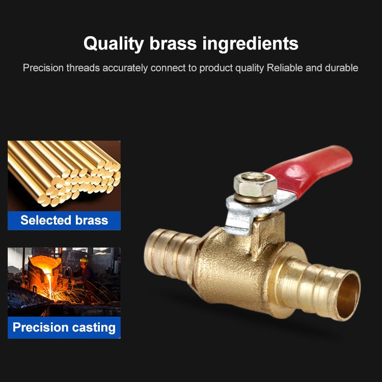 LAIZE Pneumatic Hose Barb Brass Shutoff Ball Valve, Specification:12mm - Valve Series by LAIZE | Online Shopping UK | buy2fix