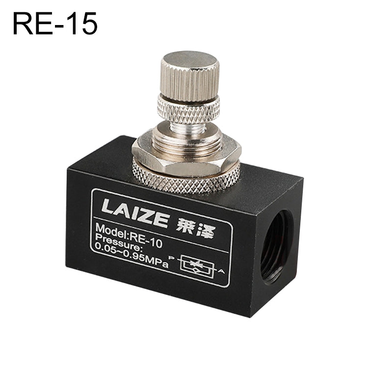 LAIZE Pneumatic Speed Regulating One-way Throttle Valve, Specification:RE-10 DN15mm - Valve Series by LAIZE | Online Shopping UK | buy2fix