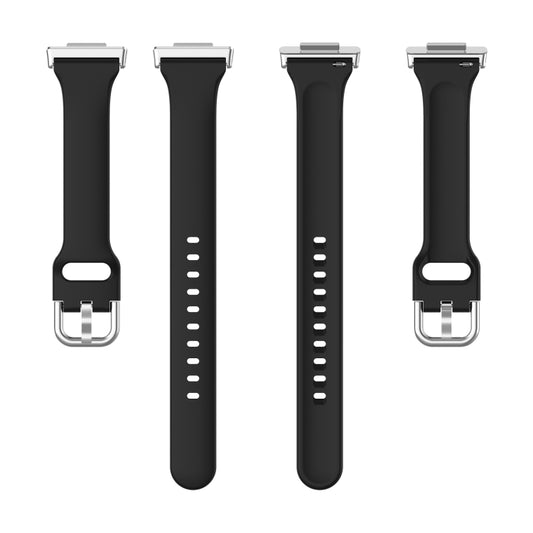 For Huawei Watch Fit 2 Small Waist Silicone Watch Band, Size:L(Black) by buy2fix