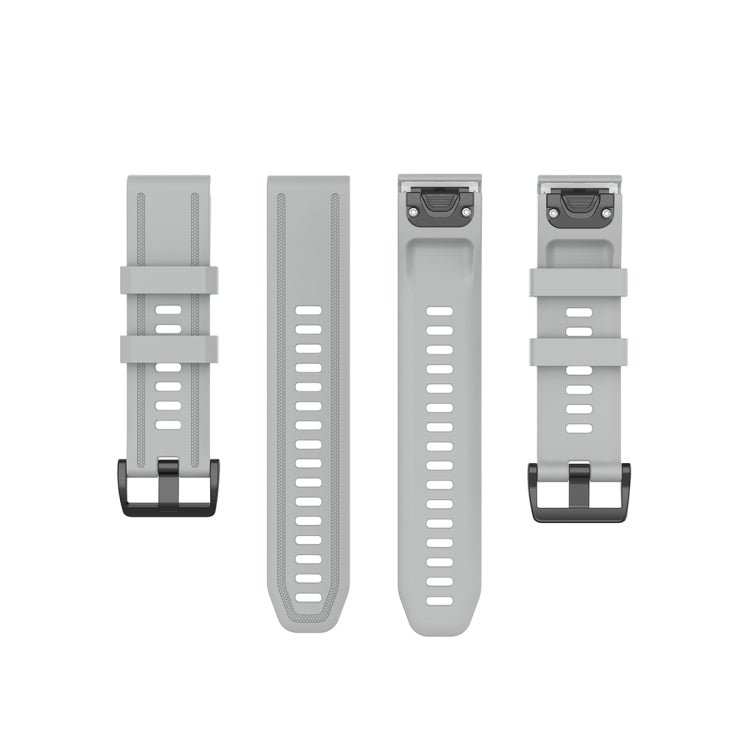 For Garmin Fenix 6S 20mm Quick Release Official Texture Wrist Strap Watchband with Plastic Button(Grey) - Watch Bands by buy2fix | Online Shopping UK | buy2fix