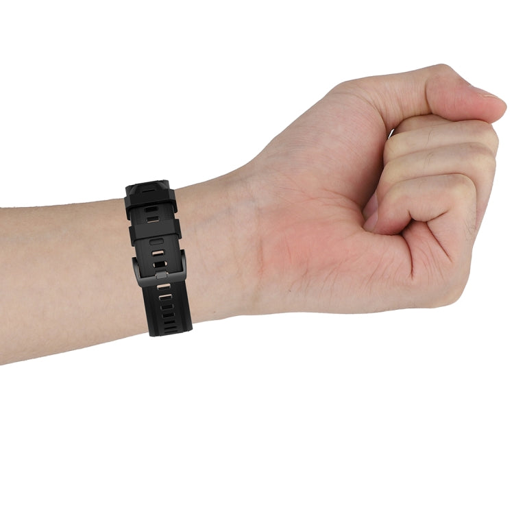For Garmin Fenix 6S 20mm Quick Release Official Texture Wrist Strap Watchband with Plastic Button(Grey) - Watch Bands by buy2fix | Online Shopping UK | buy2fix