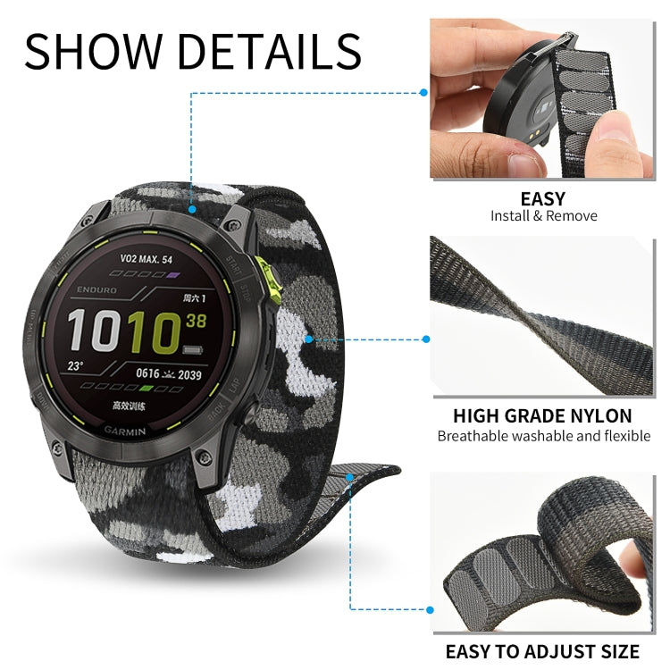 For Garmin Fenix 7X Hook And Loop Fastener Nylon Watch Band(Red) - Watch Bands by buy2fix | Online Shopping UK | buy2fix