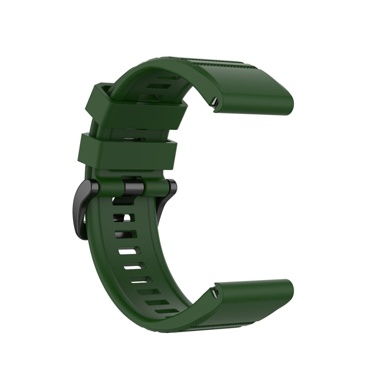 For Garmin Fenix 6X 26mm Quick Release Official Texture Wrist Strap Watchband with Plastic Button(Army Green) - Watch Bands by buy2fix | Online Shopping UK | buy2fix
