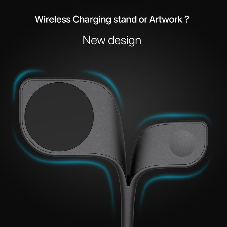 SoulBytes YM-UD22 15W 5 in 1 Magnetic Wireless Charger with Stand Function(Black) - Apple Accessories by Soulbytes | Online Shopping UK | buy2fix