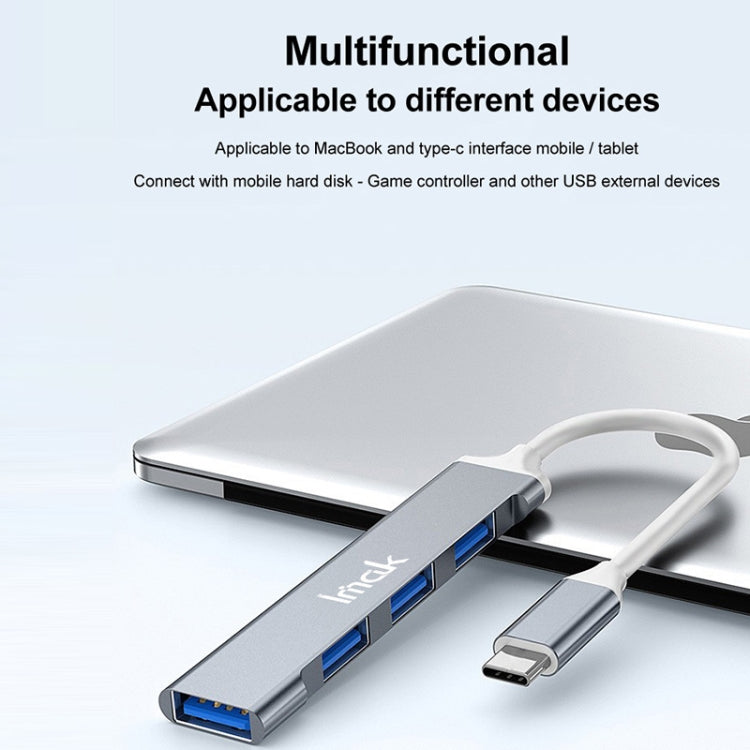 imak 4 in 1 Multifunctional Docking Station HUB, Interface:USB-C / Type-C(Grey) - USB HUB by imak | Online Shopping UK | buy2fix