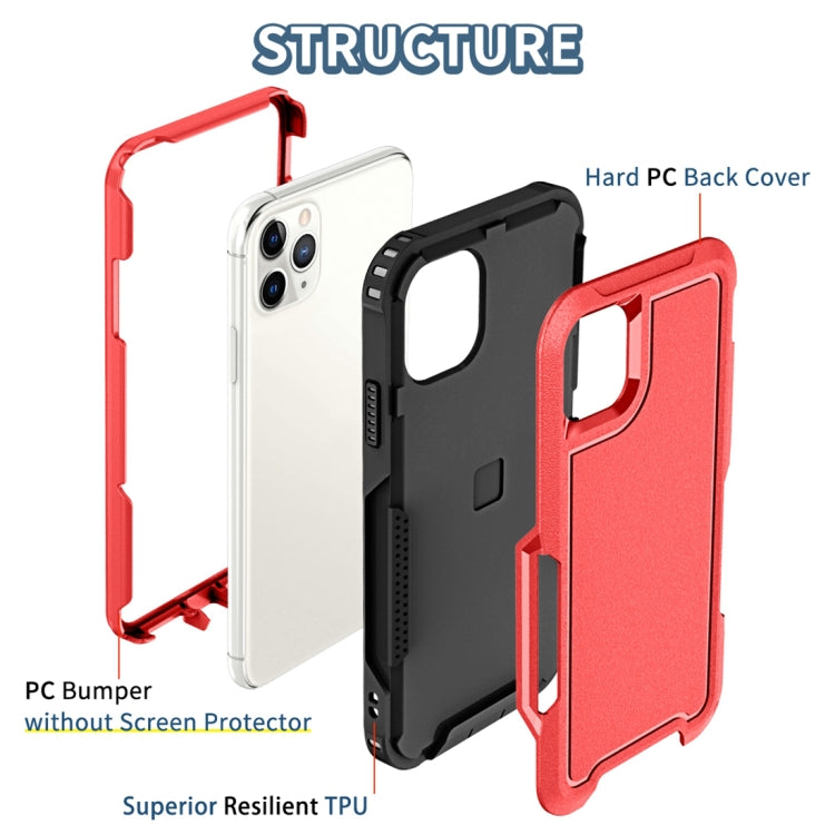 For iPhone 11 Pro Max 3 in 1 PC + TPU Shockproof Phone Case(Red) - iPhone 11 Pro Max Cases by buy2fix | Online Shopping UK | buy2fix