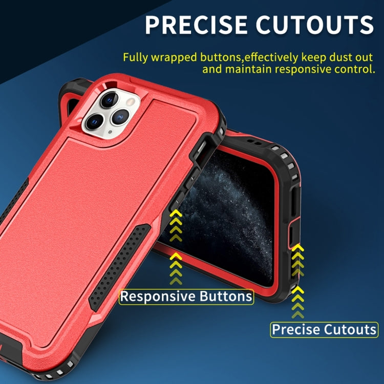 For iPhone 11 Pro Max 3 in 1 PC + TPU Shockproof Phone Case(Red) - iPhone 11 Pro Max Cases by buy2fix | Online Shopping UK | buy2fix