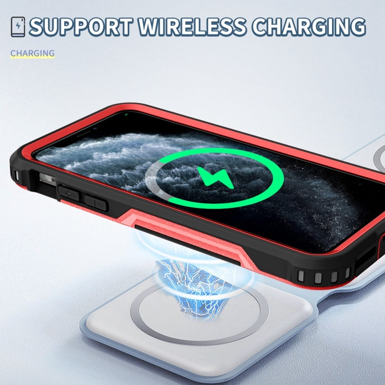 For iPhone 11 Pro Max 3 in 1 PC + TPU Shockproof Phone Case(Red) - iPhone 11 Pro Max Cases by buy2fix | Online Shopping UK | buy2fix