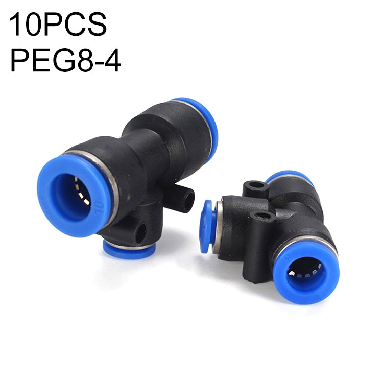 PEG8-4 LAIZE 10pcs Plastic Y-type Tee Reducing Pneumatic Quick Fitting Connector - Interface Series by LAIZE | Online Shopping UK | buy2fix