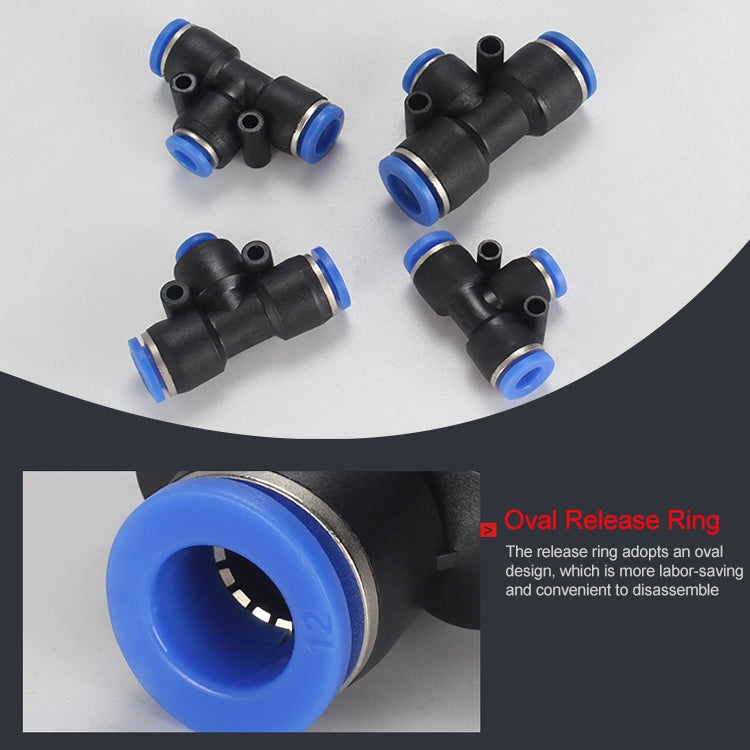 PEG16-12 LAIZE 10pcs Plastic Y-type Tee Reducing Pneumatic Quick Fitting Connector - Interface Series by LAIZE | Online Shopping UK | buy2fix