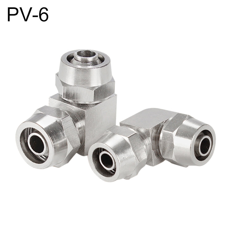PV-6 LAIZE Nickel Plated Copper Elbow Pneumatic Quick Connector - Interface Series by LAIZE | Online Shopping UK | buy2fix