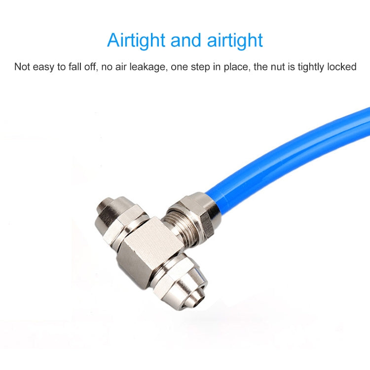PE-8 LAIZE Nickel Plated Copper Y-type Tee Pneumatic Quick Connector by LAIZE