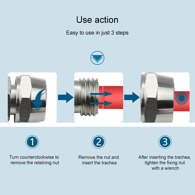 PZA-10 LAIZE Nickel Plated Copper Y-type Tee Pneumatic Quick Connector by LAIZE