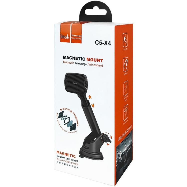 IMAK C5-X4 Telescopic Rod Magnetic Car Holder(Black) by imak
