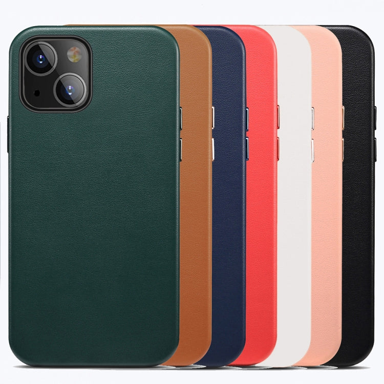 For iPhone 14 Plus Lamb Grain PU Back Cover Phone Case(Black) by buy2fix