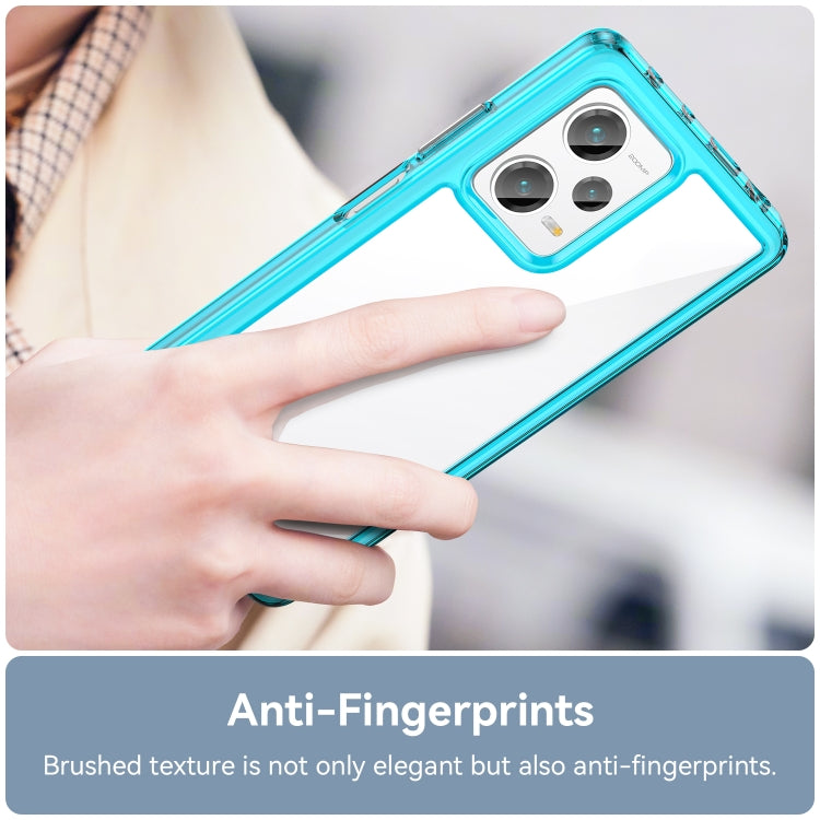 For Xiaomi Redmi Note 12 Pro+ China / Global Colorful Series Acrylic + TPU Phone Case(Transparent Blue) by buy2fix