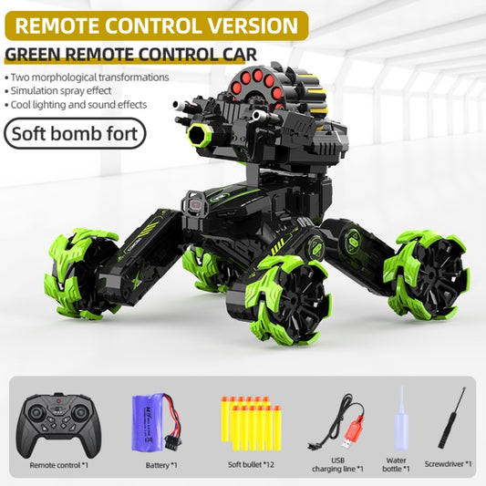 DM-518 Four-wheel Battle Blooming Tire Spray Remote Control Car, Specification:Single Control Soft Bomb(Green) by buy2fix